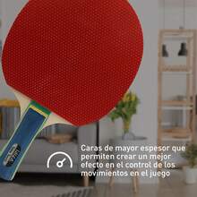 LARCA Raqueta de Ping Pong de Madera con Mango Moldeable, (Recubrimientos de Mayor Espesor para Mayor Control y Velocidad), Tennis Paddle, Tenis de Mesa, Ping Pong, Color Rojo |   Gira Pro 200 - 1 - Ver 3