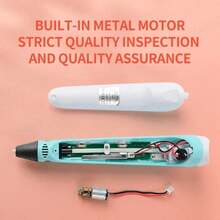 Bolígrafo de impresión 3D para niños, lápiz de color para dibujo 3D con pantalla LCD y filamento PLA, juguetes para niños, regalo de cumpleaños y Navidad. - PLA azul de 9M - Ver 5