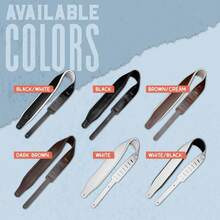 Levy's Leathers - Correa de piel para guitarra de.6 de ancho con acolchado de espuma y respaldo para prendas; color negro (M26PD-BLK) - Marróny crema (Brown & Cream) - Ver 7