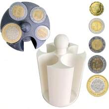 KOWTREJO Organizador de Monedas para Auto o Carro Porta Vasos (5 tamaños) (Gris) - gris - Ver 8