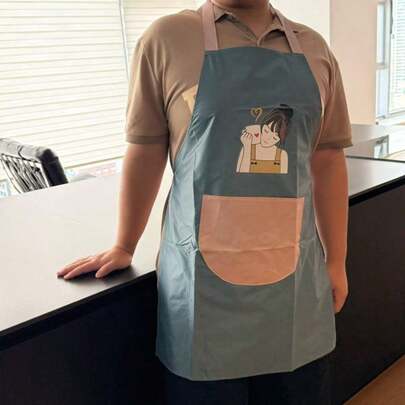 Cotton Linen Kitchen Apron Home Use Large Protective Area Easy Wash Dishwashing Cooking Cleaning Durable And Functional Housework Essential