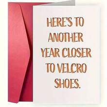 1 Piece, Interesting Men's And Women's Birthday Card, Men's Birthday Card, Birthday Card For Mom, Dad, Husband, Wife, For 50th, 60th, 70th, 80th Birthdays, Small Business Supplies, Thank You Card, Birthday Gift, Card, Unusual Items, Gift Card. - 紅色 - 查看 11