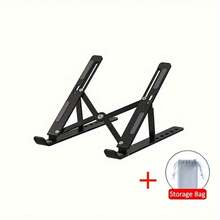 A Modern Desktop Organizer That Combines Foldable Portability, 6-Level Anti-Slip Stability, Efficient Heat Dissipation And Ventilation, And Ergonomic Design. Made Of High-Quality Aviation-Grade Aluminum Alloy, It Perfectly Supports 10 To 17-Inch Laptops, Tablets, And Even Monitors.