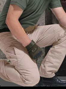 Pantalones Tácticos Impermeables de 10 bolsillos bolsillos dobles profundos y bolsillos delanteros pequeños - Caqui - Ver 3