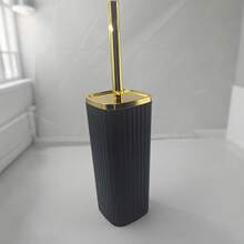 Set de perii de toaletă rotative la 360°, 1 buc., rezistente la coroziune, mâner extra lung, perie de curățare a băii cu suport compact, dispozitiv de curățare a toaletei multifuncțional - Multicolor - Vizualizare 3