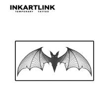INKARTLINK Dark Bat Temporary Tattoo, Waterproof Long-Lasting 1-2 Weeks, Realistic Tattoo, Fake Tattoo, Niche Design Tattoo - Black - View 3