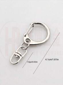 20 pièces/1 pièce Ensemble de mousquetons à anneau en D avec chaînes, anneaux de jonction de 8 mm et connecteurs, anneaux porte-clés en métal pour la fabrication de porte-clés DIY, breloques de bijoux faits main, parfait pour les cadeaux de fête, porte-clés de poupée et décorations artisanales