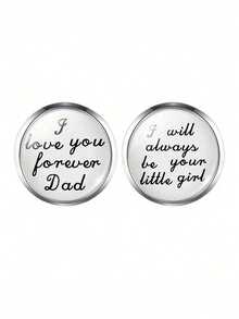 suteyi Heartfelt Wedding Cufflinks - Fashionable Father's Day & Special Occasion Gift Valentines - Silver - View 3