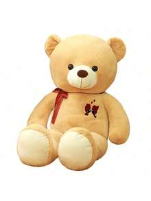 60/80厘米超大号毛绒泰迪熊玩偶，可爱泰迪熊抱枕，适合作为礼物送给孩子、朋友、爱人，情人节和生日礼物 - 彩色 - 查看 4