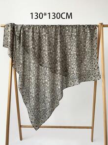 1pc 135cm Autumn/Winter Paisley Print Linen Feel Scarf, Warm And Windproof Headscarf Shawl