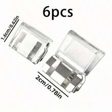 6pcs Shorten The Pants Legs With Invisible Fixing Clips, Prevent Dragging At The Bottom Of The Pants Legs, Hide The Buckle Leg Closure Device Without Seams, Prevent Pants Legs From Dragging The Floor, Suitable For Jeans And Pants, Waterproof, Portable