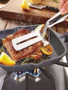 1/2 Pieces Of Stainless Steel Multifunctional Steak And Barbecue Tongs, Fish Fry Spoon Clip, Bread Clip, Suitable For Camping Kitchen Tools - Multicolor - View 9