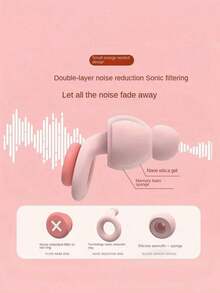 【可重复使用硅胶睡眠耳塞】柔软硅胶材质，贴合舒适，时尚设计 | 易于清洁，经久耐用 | 适合学校/居家/旅行 | 有效阻隔噪音 | #可重复使用耳塞 #助眠 - 彩色 - 查看 9