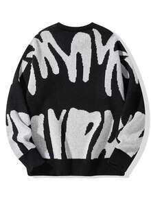 Manfinity Hypemode Men's Color-Block Button-Up Long Sleeve Cardigan Sweater Men Clothes - Crew Neck Dark Gray - View 2
