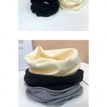 Thermal Lined Neck Warmer, Solid Color, Windproof, Thermal, Unisex, Autumn/Winter