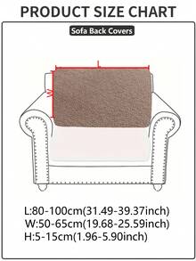 1 Peça Capa de Sofá em L de Pelúcia, Macia e Amigável à Pele, à Prova de Poeira e Sujeira, Protetor de Móveis para Animais de Estimação, Lavável à Máquina/à Mão, Adequado para Todas as Estações, Outono/Inverno, Decoração de Feriados, Uso Diário, Serve para Sofás de 2/3/4 Lugares (Múltiplos Tamanhos Disponíveis) - Marrom - Visão 15