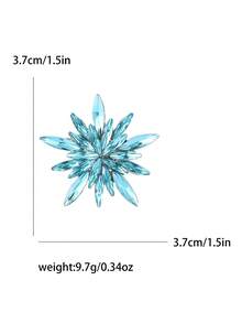 水钻圣诞雪花胸针 - 精致的圣诞节别针，适合女士中性节日宴会服装配饰/朋友聚会徽章礼物 - 聖誕雪花 - 查看 12