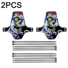 2 piezas Guardabarros para bicicleta para rueda delantera y trasera, guardabarros universal para MTB y bicicleta de carretera, alas de protección contra el barro, accesorio de ciclismo - Negro - Ver 9