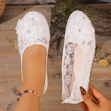 1 Paar Vintage-Schlupfschuhe für Damen, besticktes Vamp, florales Stickdekor, atmungsaktive, bequeme Slipper im Landhausstil mit weicher Sohle, geeignet für Partys, Dating, Tänze, Partys, Alltag, Strand, drinnen, auf der Straße, auf dem Campus, Cut Out