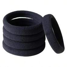 50pcs Black Simple Plain Color Elastic Hair Tie,50PCS Black Seamless Elastic Hair Bands For Women – Durable, High Stretch Solid Color Hair Ties | Enhance Style And Elegance For Parties, Birthdays, Vacation, Music Festivals, Halloween Or Sports Activities | Cute, Casual, And Versatile | Anti-Allergy, Non-Fading, Washable – 1PC Limit