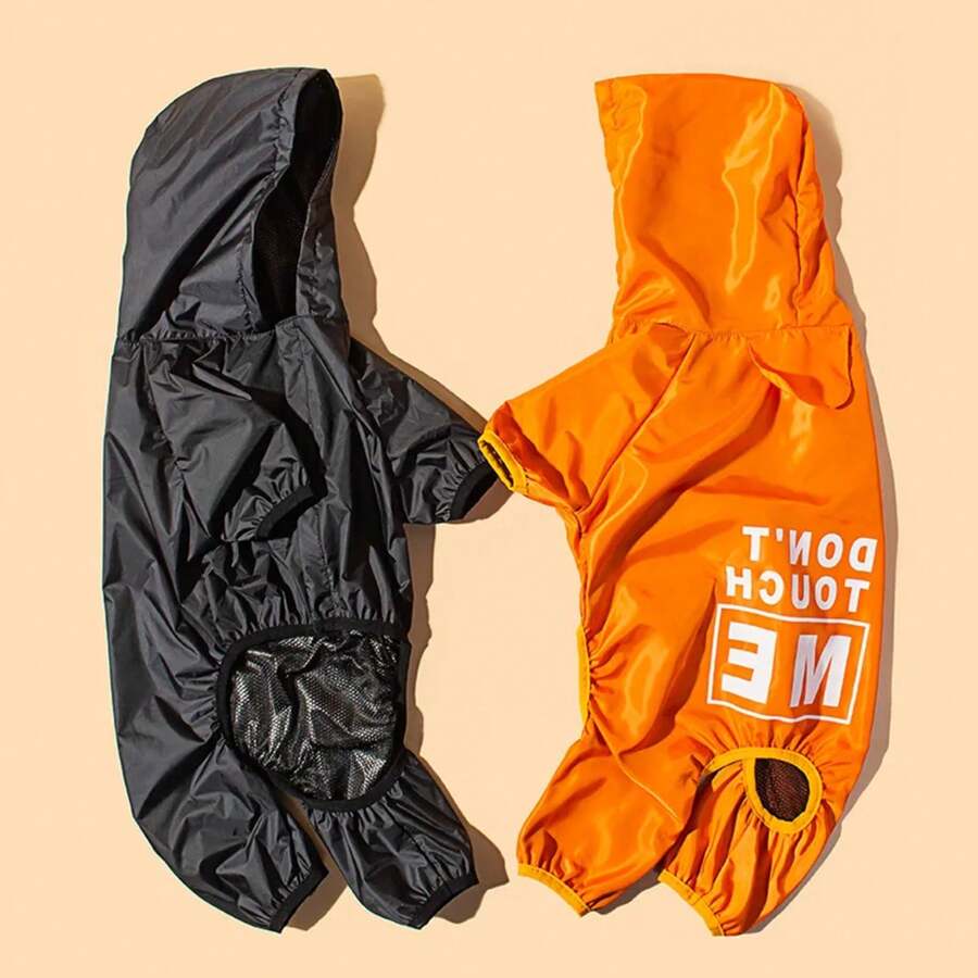 Ropa para perros de cuatro estaciones, impermeable y a prueba de polvo para la temporada de calor, ropa para mascotas de cuatro patas - Negro - Ver 1
