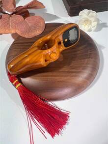 Contador digital luminoso LED com grão de madeira de 1 unidade