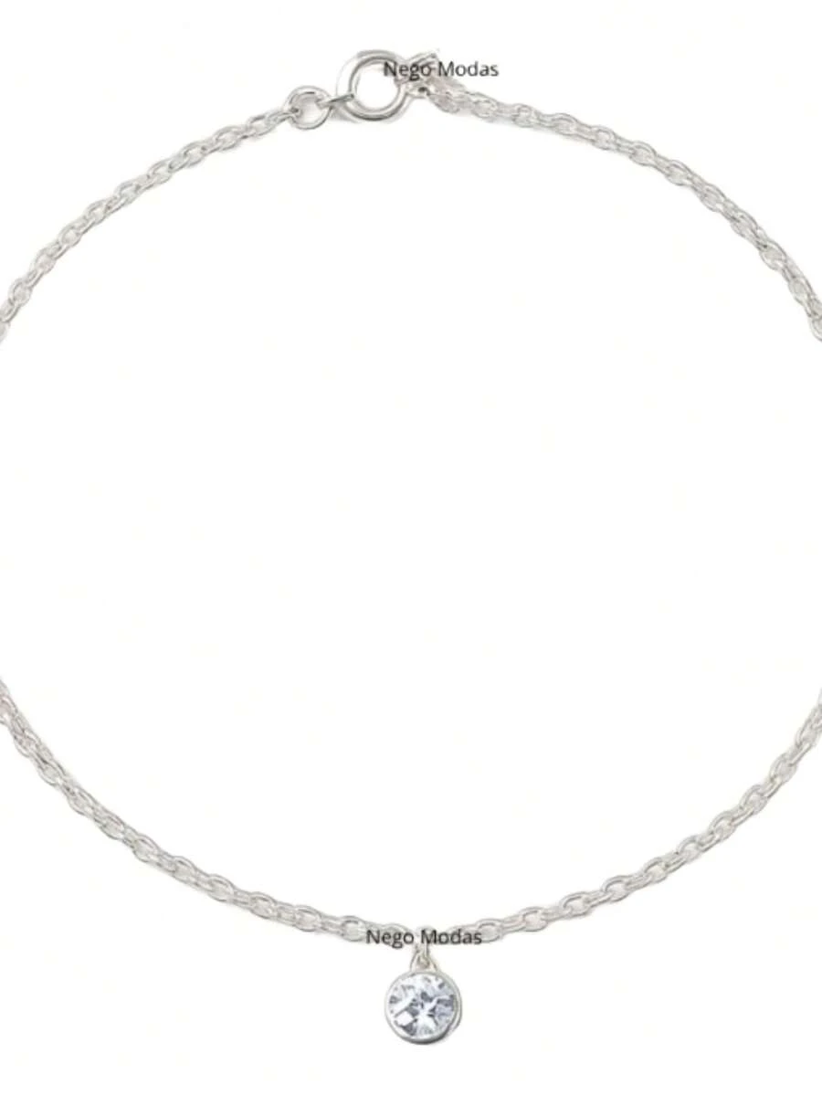 Tornozeleira Estrela Mar Pontos Luz Pedrinhas Zirconia Olho