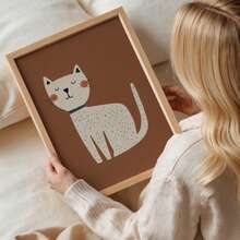 1件装裱/帆布墙画，男孩卧室装饰，画廊风格墙面装饰套装，游戏室装饰，男孩婴儿房装饰，洗礼礼物，熊主题墙面装饰，装裱墙画，装裱墙面装饰，房间装饰，家居装饰，墙面装饰，儿童房艺术品 - 彩色 - 查看 3