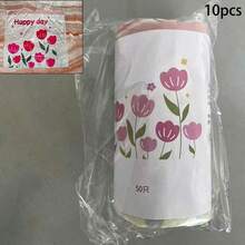 100pcs Lavender Scented Thick Large Drawstring Trash Bags, High Density Polyethylene Material, Tear-Resistant Printed Cleaning Garbage Bags, Multi-Purpose Disposable Storage Bags Suitable For Kitchen, Bathroom, Bedroom, Living Room, Toilet - Multicolor - View 12