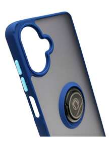 Funda para Samsung Galaxy A07, protector de cámara, case con anillo giratorio, uso rudo talla grande mica incluida, carcasa resistente para smartphone, protección completa y segura - Azul - Ver 2