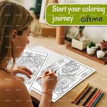 24-seitiges Malbuch zur Stressreduktion: Gemütlich & Komfortabel, Originalkunstwerk, A4 Größe, Perlpapier-Umschlag & dicke Innenseiten, Weihnachten, Thanksgiving, Neujahr, Geburtstag, Party, Schulanfang, Herbst/Winter Geschenk