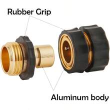 8 Set Quick Connect Hose Fittings For Garden Hose Quick Connector With Gasket 3/4 Inch GHT Male And Female Attachment Quick Release Water Hose Adapter - 8 Bộ - Xem 3