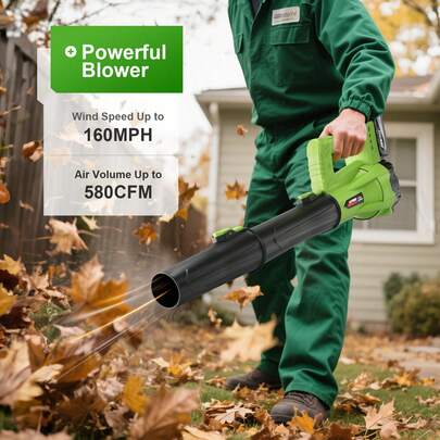 Cordless Leaf Blower 20V Electric Blower Cordless Strong, 4.3 List Lightweight Battery Powered Leaf Blower, Suitable For Lawn Care And Courtyard Gap