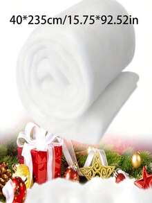 1 Stück Weiße künstliche Schneedecke - weich, dick, flauschig, Weihnachts- und Winterdekoration, Weihnachten, Feiertage, Winterdekoration, Schnee unter Weihnachtsbaum zum Selbermachen, Halloween-Dekoration, winterwarmes Material, geeignet für Feiertags-Bäume und Feiertags-Displays, ideal für Hochzeiten, Teenager-Partys, Weihnachtsdecke, Polyesterfaser-Füllung, Füllmaterial, Weihnachts-Kunstschnee, komprimierte Verpackung, Vakuumverpackung, Seide, Selbstfüllung, PP-Schaum, waschbar