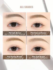 JUDYDOLL PRECISION BROW MASCARA, Lightweight Tinted Brow Gel, Natural Looking, Long-Lasting, Waterproof, Smudge-Proof, Buildable Coverage, Fluffy Applicator Brush For Defined Brows - P04 Soft Brown - View 7