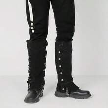 Slim Fit Steampunk Style Pirate Boot Covers - Brown - View 1