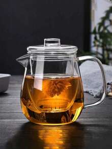 1 Piece High Borosilicate High Temperature Resistant Glass Teapot, Household Filter Tea Set, Thickened Tea Brewing Set, Penguin Teapot, Tea Making Supplies