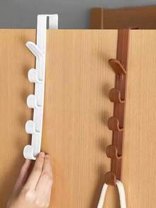 3 piezas Estante colgante para puerta de dormitorio, perchero, organizador y almacenamiento de plástico para el hogar, ganchos para bolsos, ganchos para puerta, perchero de pared sin taladro, ganchos colgantes para ropa, soporte de pared, ganchos adhesivos resistentes, perchas, estante de pared, organizador de sombreros, decoración del hogar y el baño, almacenamiento del baño