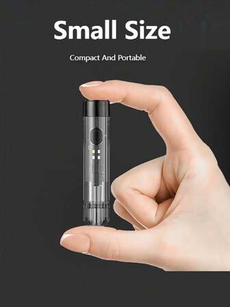 Luz de advertencia LED multifuncional y ajustable, portátil y súper brillante, con luces laterales, con función de parpadeo rojo y azul, llavero para uso en exteriores