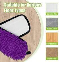 Compatible With Bona Chenier Mop Pad, Washable, Reusable, Thick Absorbent Mop Replacement Head, High Water Absorption, Strong Stain Removal, No Shedding, Easy To Clean, No Shedding, It Is The Best Choice For Daily Cleaning.