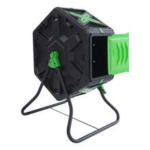 YUNRUX Rotating Composter, Rotating Compost Bin, Single-Chamber Compost Bin