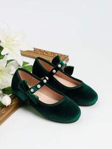 Fashionable Girl Pearl Flat Shoes, Autumn/Winter