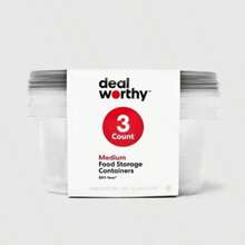 Medium Round Bowl Food Storage Containers - 48 Fl Oz/3ct -