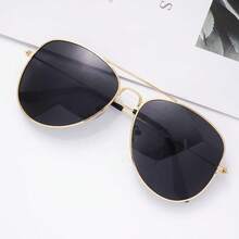 Aviator Sunglasses For Men Women Black Sunglasses Military Style Sun Glasses For Daily Wearing And Halloween Costume - 黑色 - 查看 5