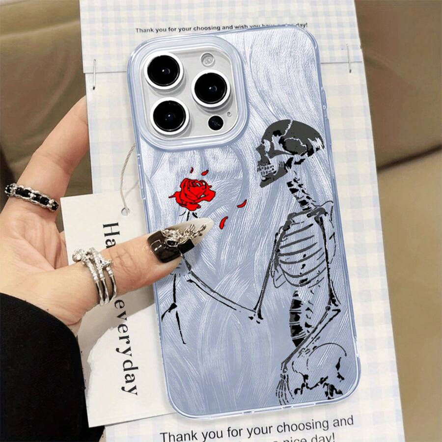 Funda transparente para phone 16/15/14/13/12/11 (Pro/Plus) fabricada con hilo de orificios grandes. Cuenta con tecnología antihuellas, botones integrados y un diseño suave y agradable al tacto, resistente a arañazos y golpes. - transparente - Ver 1