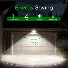 Aigostar Foco Led Exterior 30w 2700 lúmen, Impermeable IP65 Blanco Natural 4000 K para Jardín,Patio,Garaje,Parque,Parque 2 piezas - 30w-4000k - Ver 3