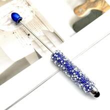 DIY Beaded Touch Screen Stylus Pen, 2-In-1 Writing & Touch Pen For Tablets, IPads, Smartphones, Random Color