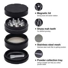 A Set Of Rolling Tray Sets Containing 5.8"X*7.8" Double Layer Trays, Two Tobacco Roll Paper Booklets, 55mm 4 Layer Aluminum Alloy Grinders, Two Cute Shaped Silicone Tobacco Clips, Gifts For Smokers - 彩色 - 查看 7