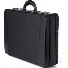 Expandable Attache Case Dual Combination Lock Hard Side Briefcase
