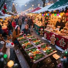 1 Stück/4 Stücke/6 Stücke Weihnachts-Lebkuchen- und Stechpalmen-gemustertes Geschirr, wärmeisolierendes Geschirr, maschinenwaschbares Polyester-Geschirr, schützendes Geschirr, Tischdekoration, Wohnzimmer-Dekoration für den Familienalltag, geeignet für Gruppenzusammenkünfte - Verschiedenfarbig - Übersicht 8